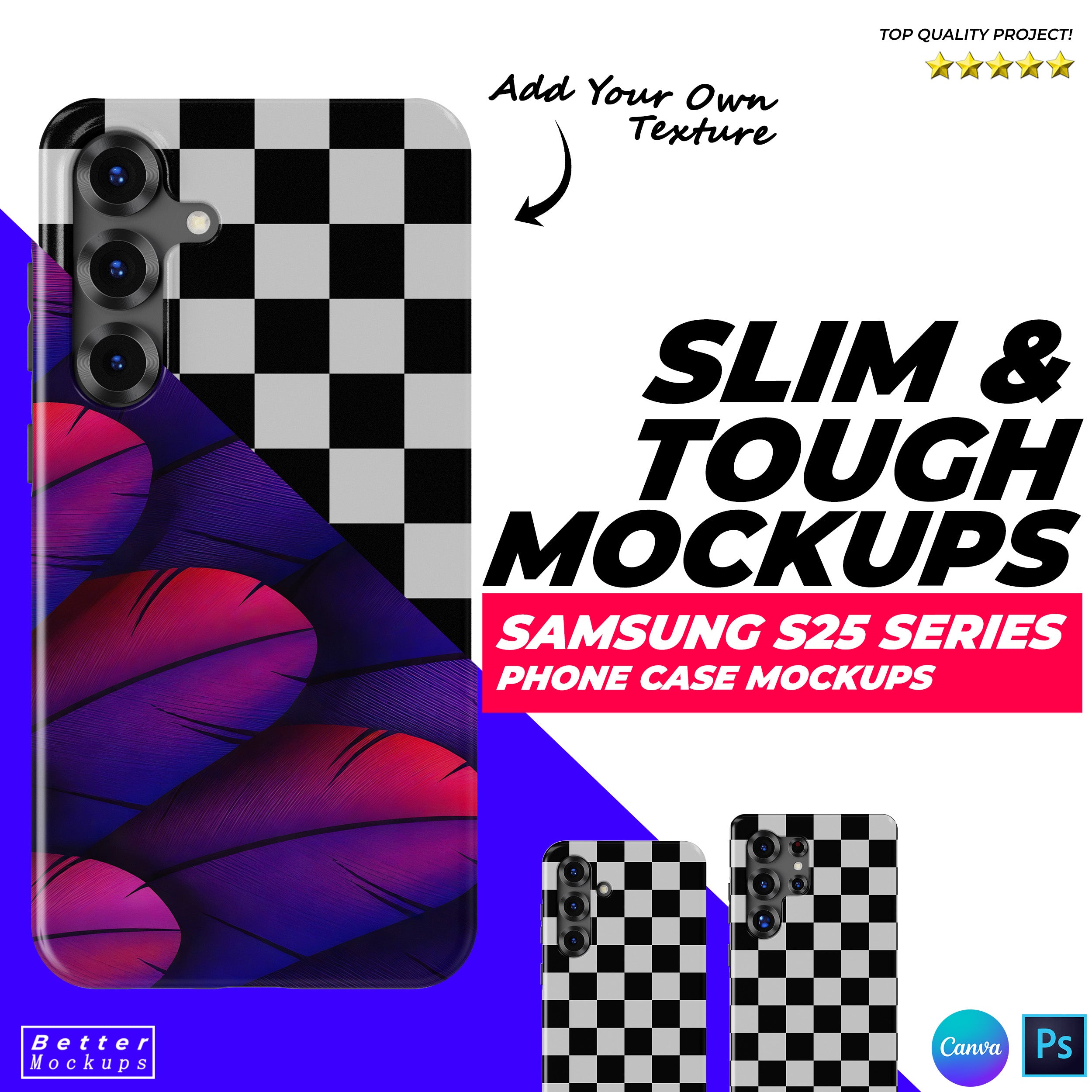 Samsung S25 Series Case Mockup Bundle for Canva – Bettermockups Samsung S25 Series Case Mockup Bundle for Canva – Bettermockups
