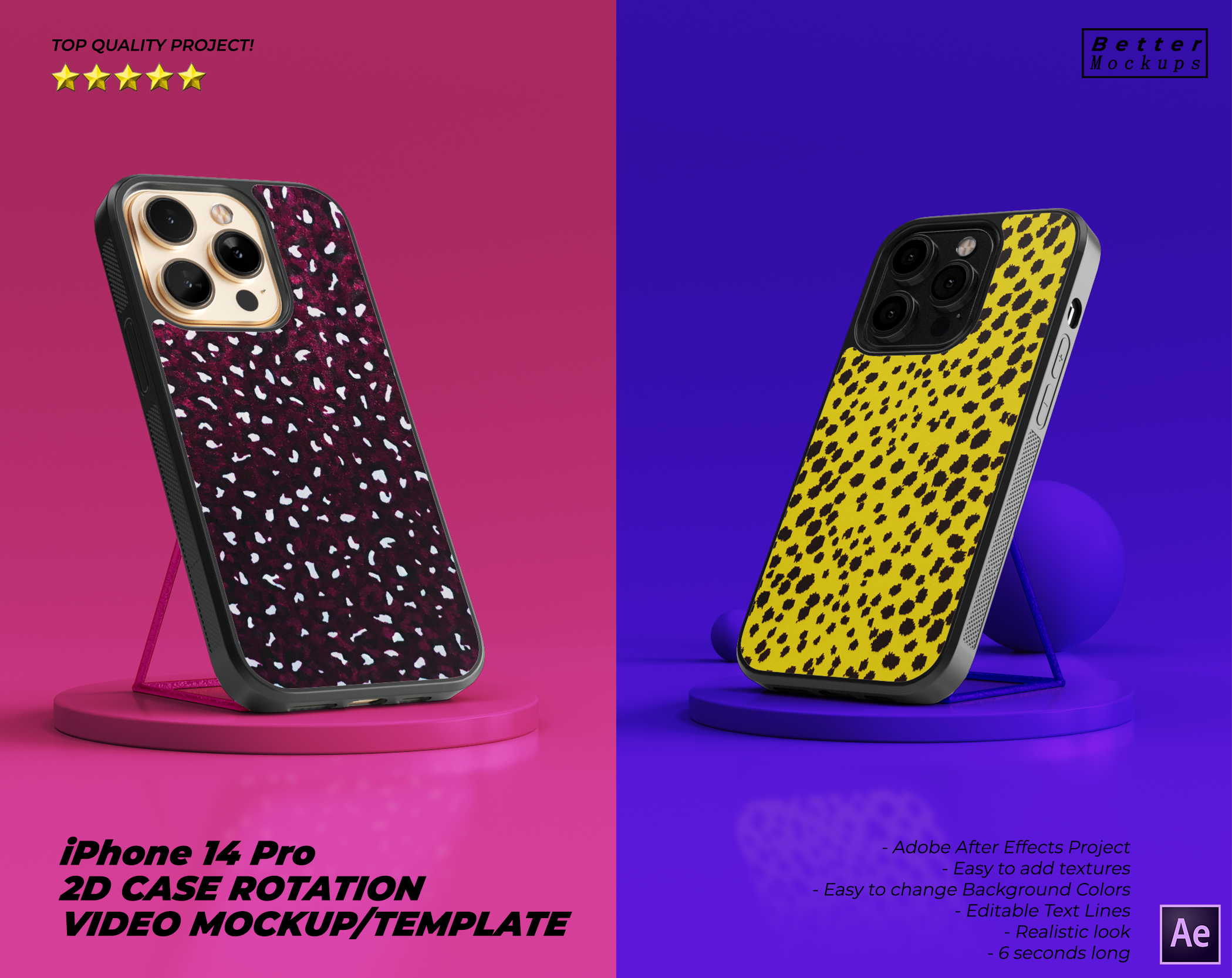 iPhone 14 Pro 2D Case Video Mockup – Bettermockups
