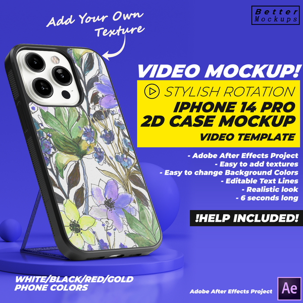 iPhone 14 Pro 2D Case Video Mockup