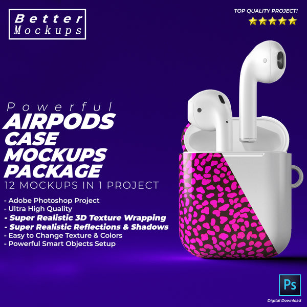 AirPods Case Mockup Package 12 in 1