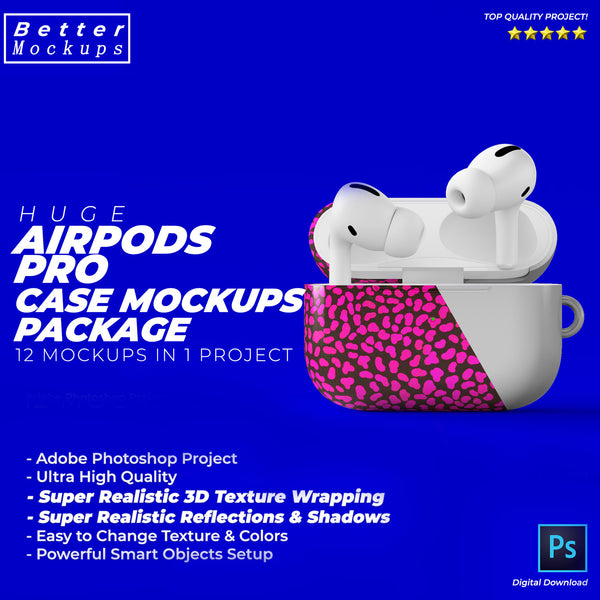 AirPods Pro Case Mockup Package 12 in 1