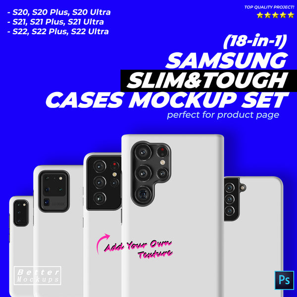 All Samsung Tough & Snap Cases Mockups