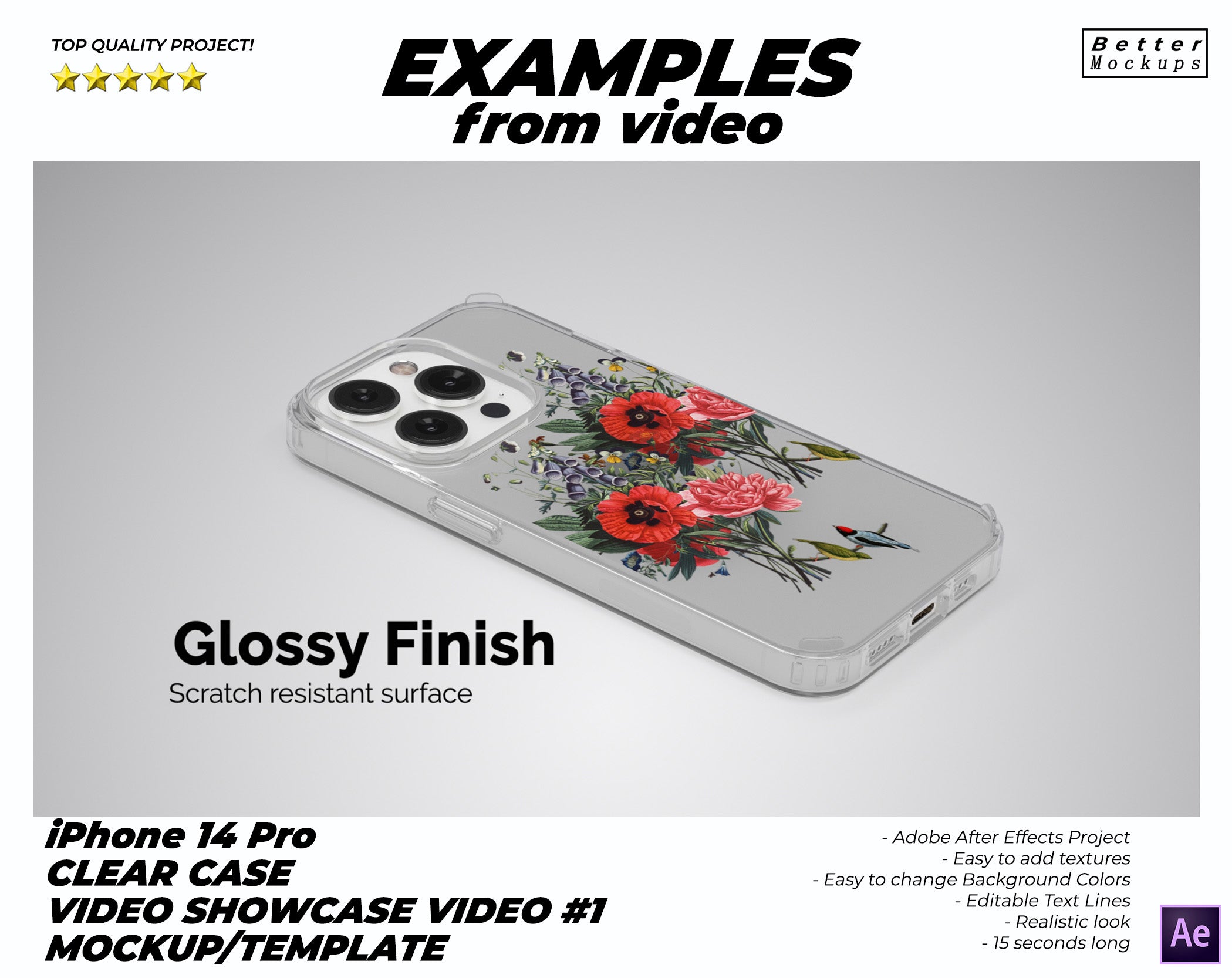 iPhone 14 Pro Clear TPU Case Video Showcase v1 – Bettermockups