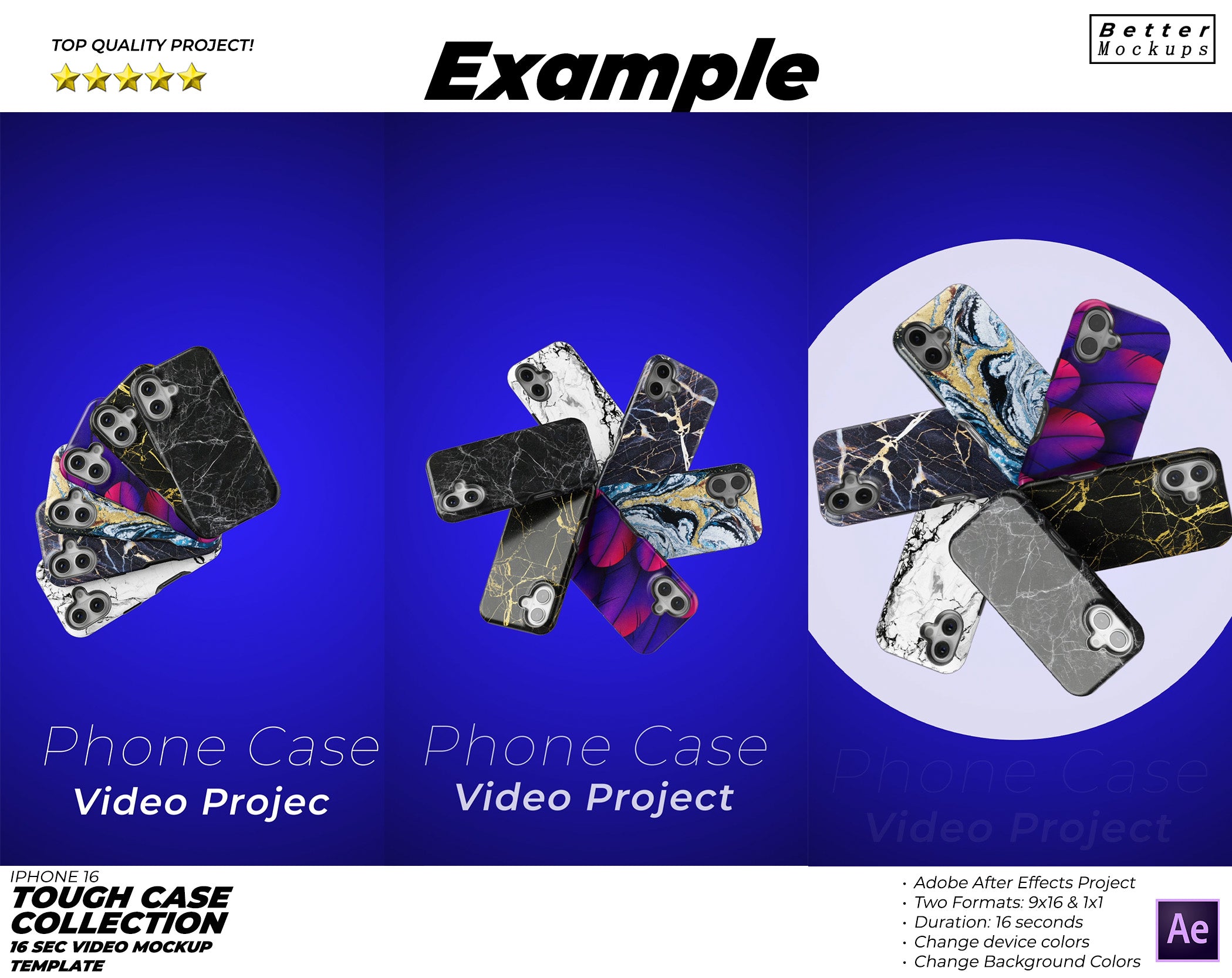 iPhone 16 Tough Case Collection Video Mockup Template – Bettermockups