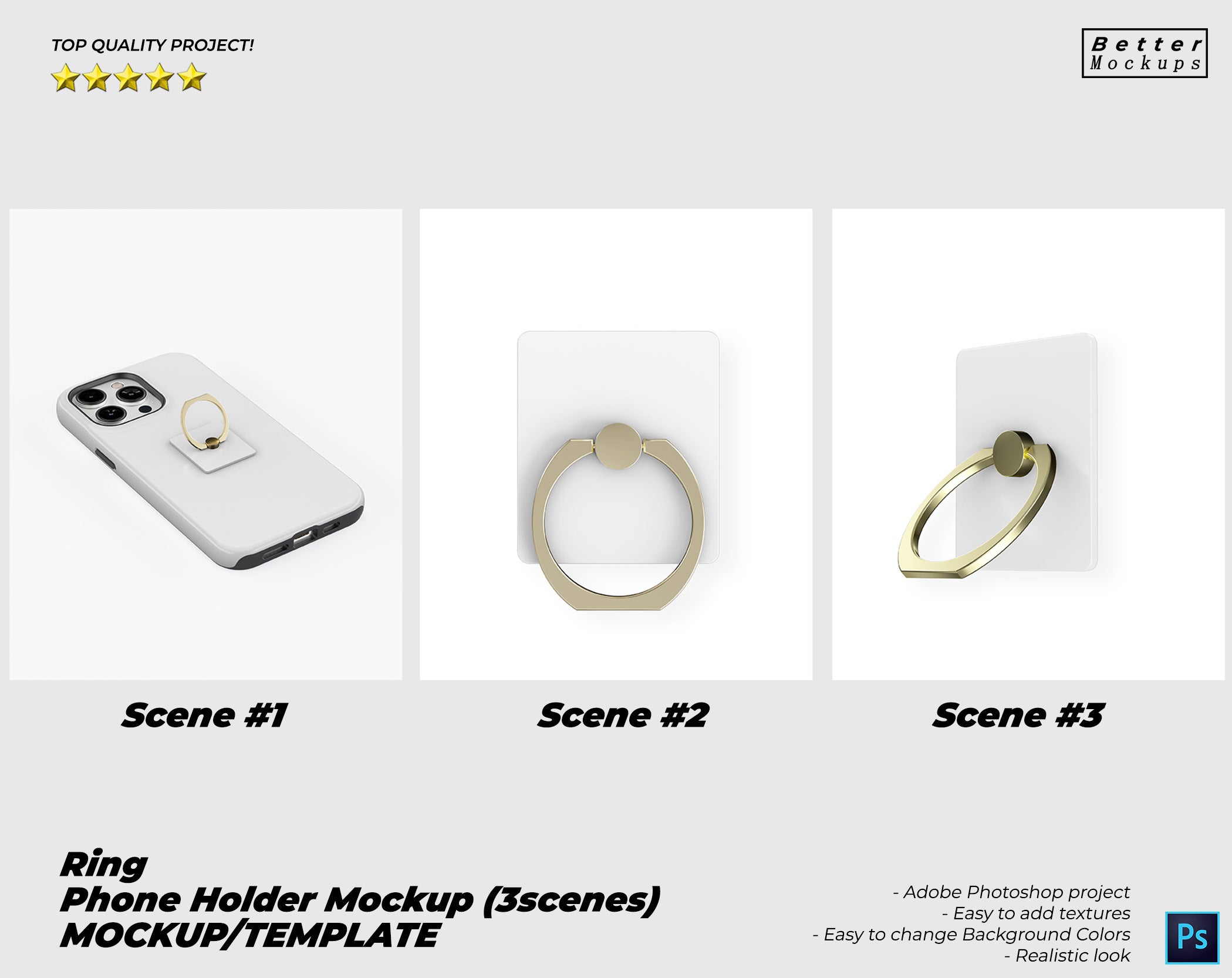 Ring Phone Holder Mockup – Bettermockups