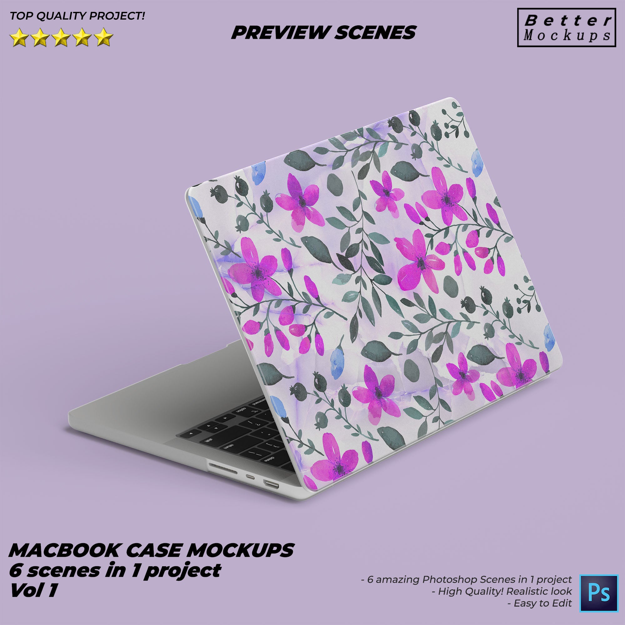 Macbook Case Mockup - Podbase Laptop Skin Case Mockup v1 – Bettermockups