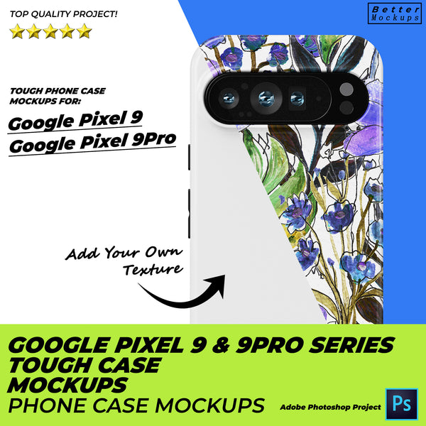 Google Pixel 9 & 9 Pro Tough Case Mockup