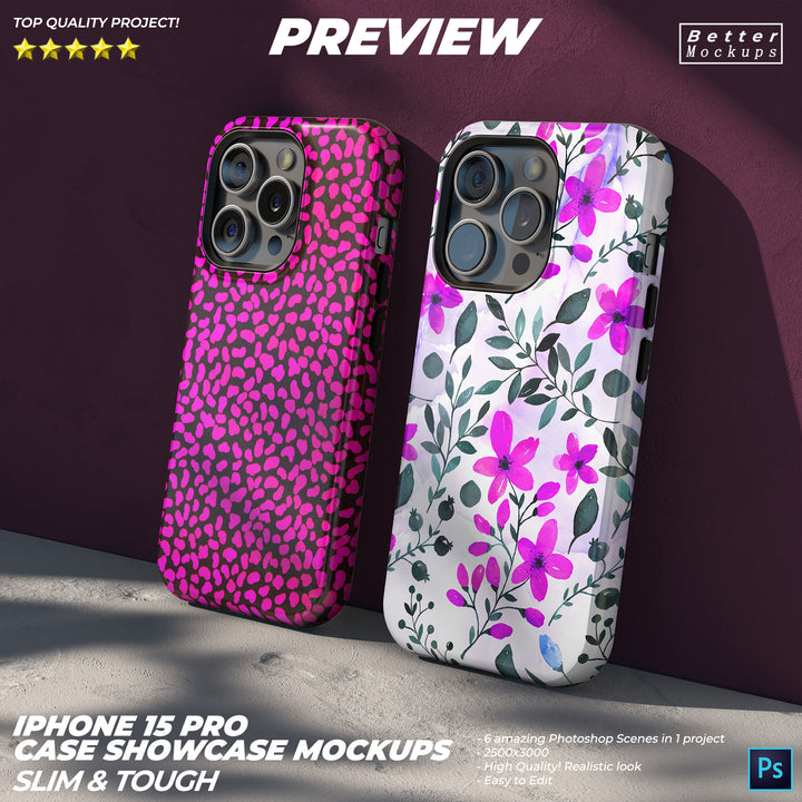 iPhone 15 Snap Tough Case Showcase Mockups – Bettermockups iPhone 15 Snap Tough Case Showcase Mockups – Bettermockups